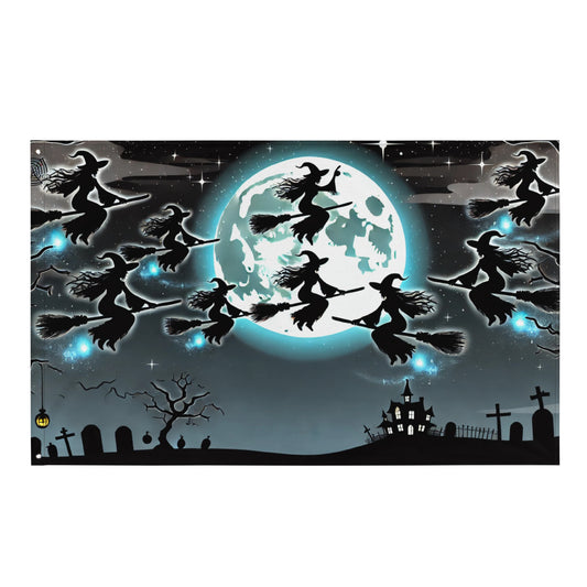 HALLOWEEN witches flag