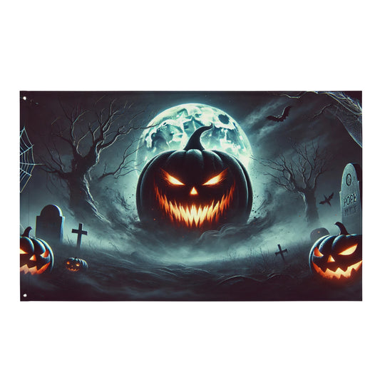 HALLOWEEN scary pumpkin flag