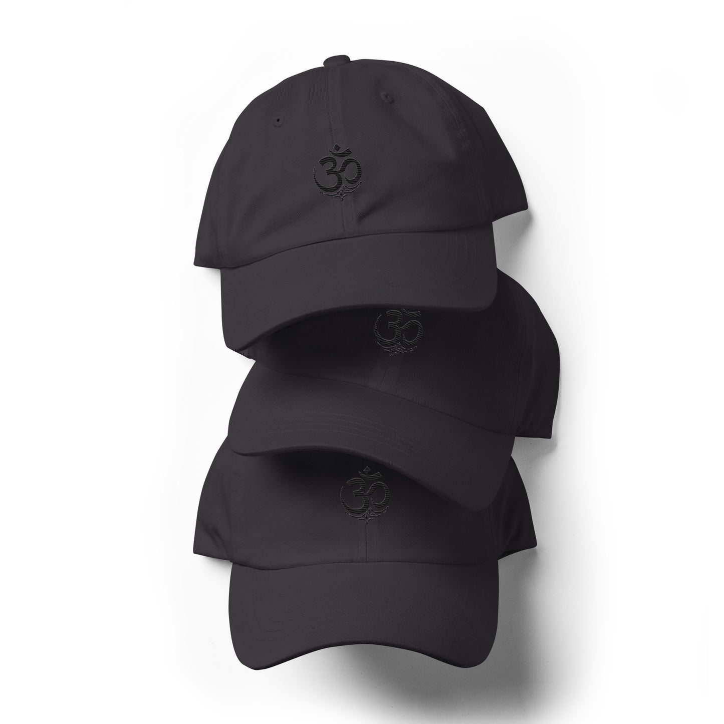 Black OM symbol cap