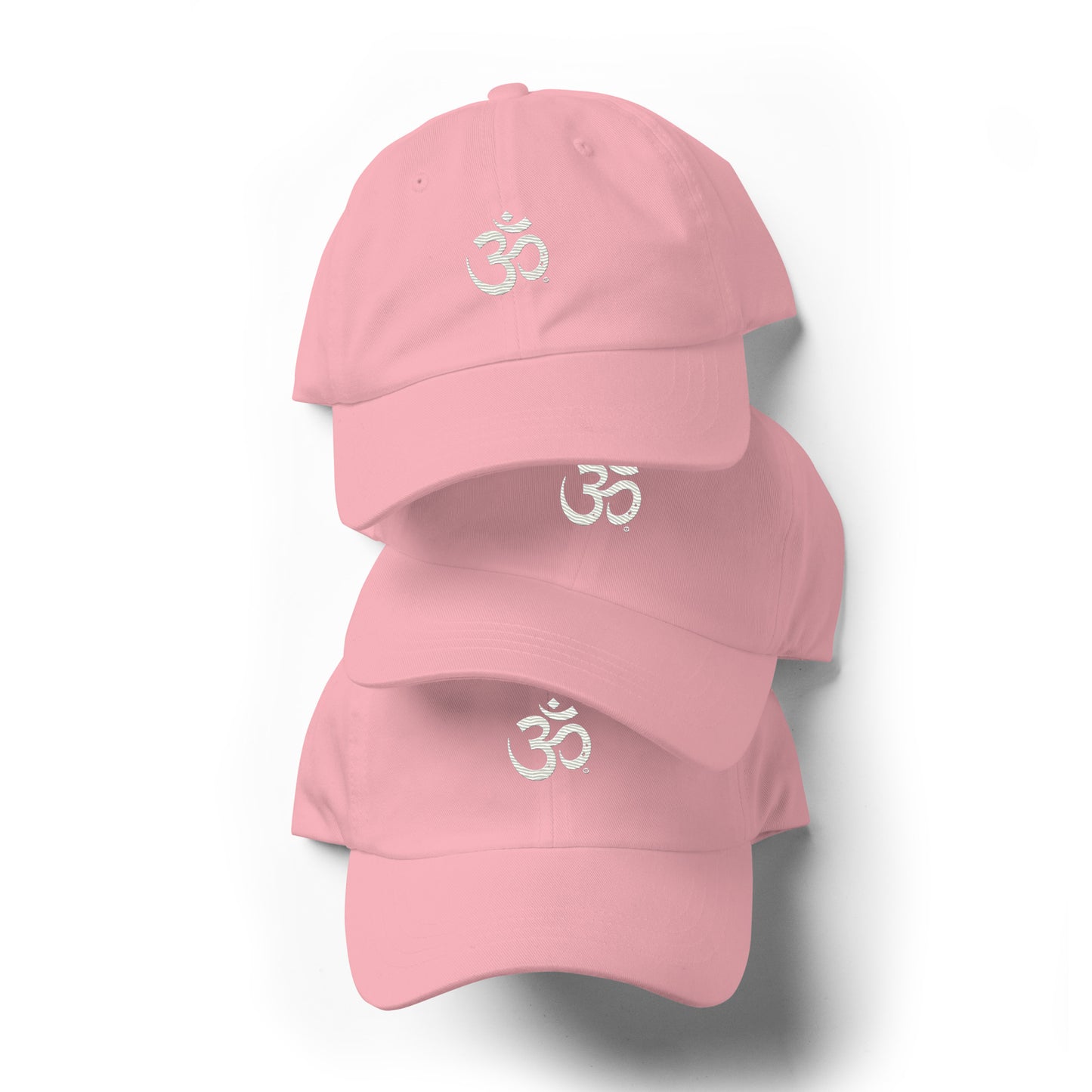 White OM symbol cap