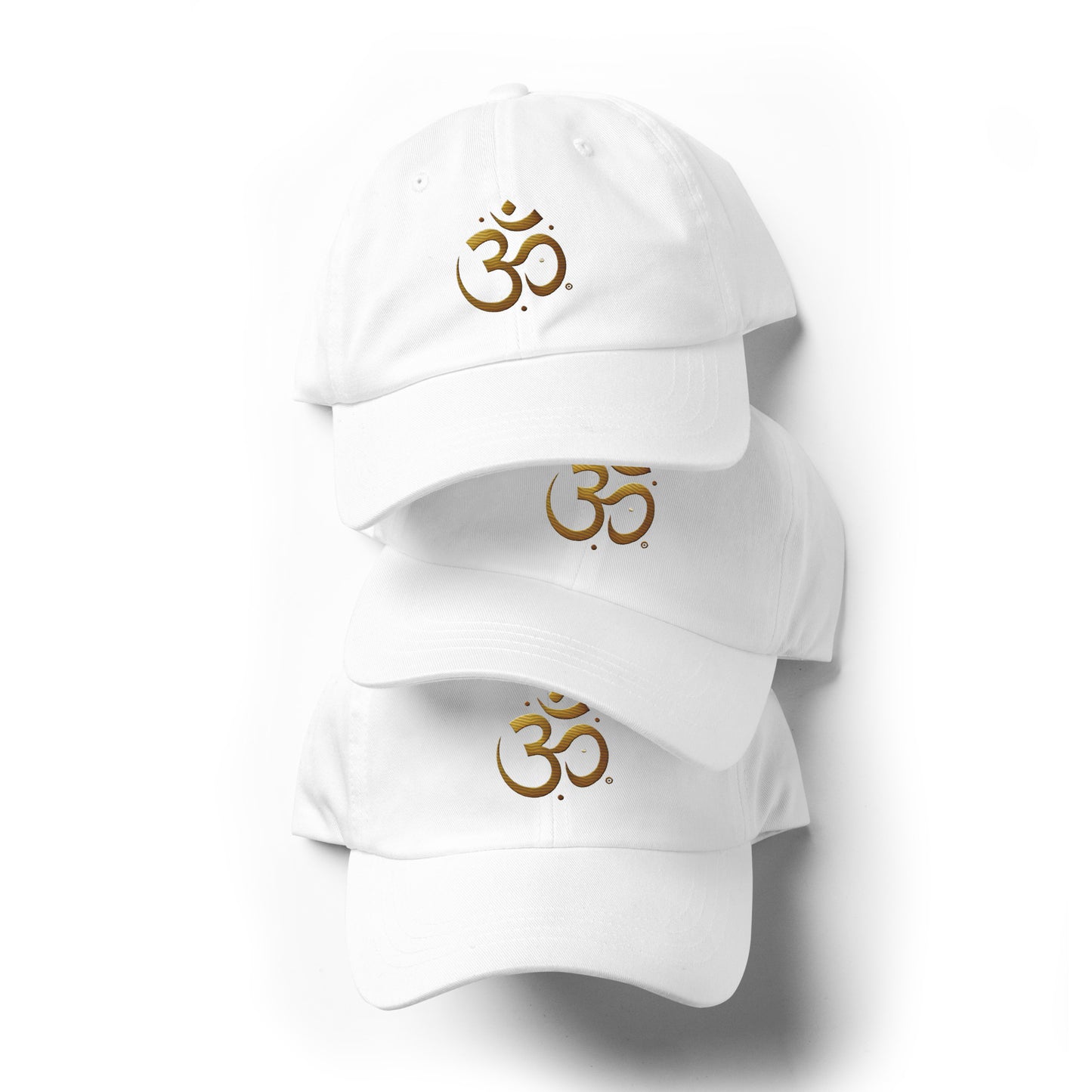 Golden OM symbol cap