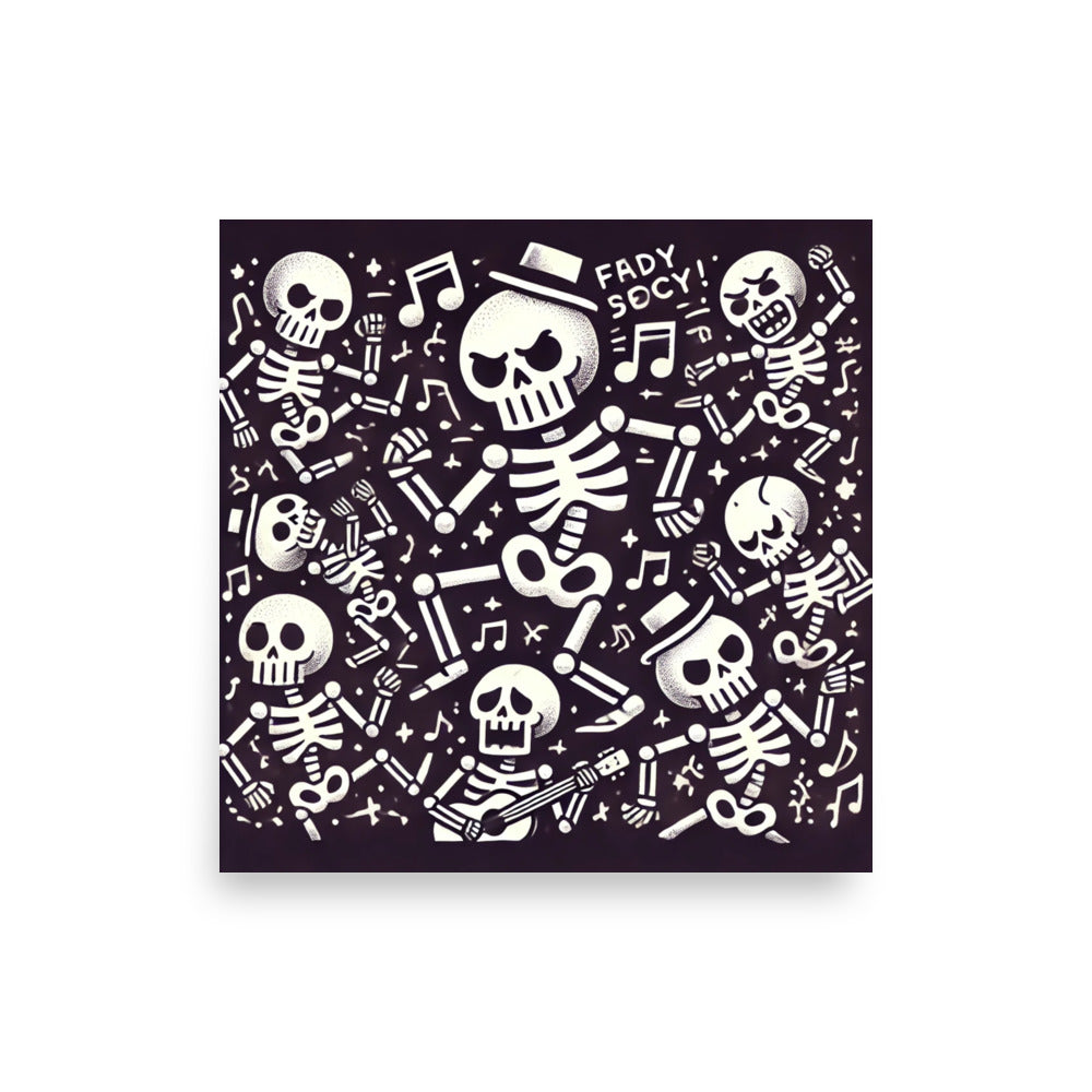 Póster HALLOWEEN esqueletos