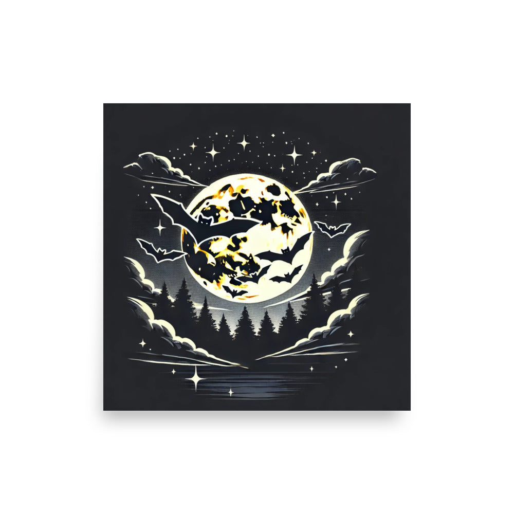 Póster HALLOWEEN murciélagos