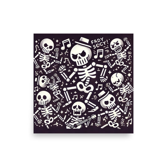 Póster HALLOWEEN esqueletos