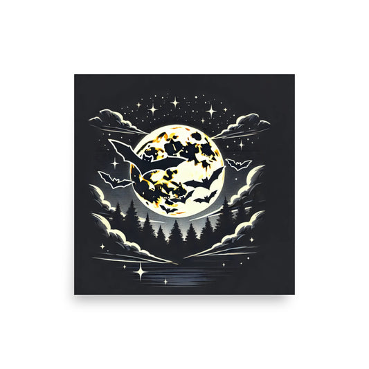 Póster HALLOWEEN murciélagos
