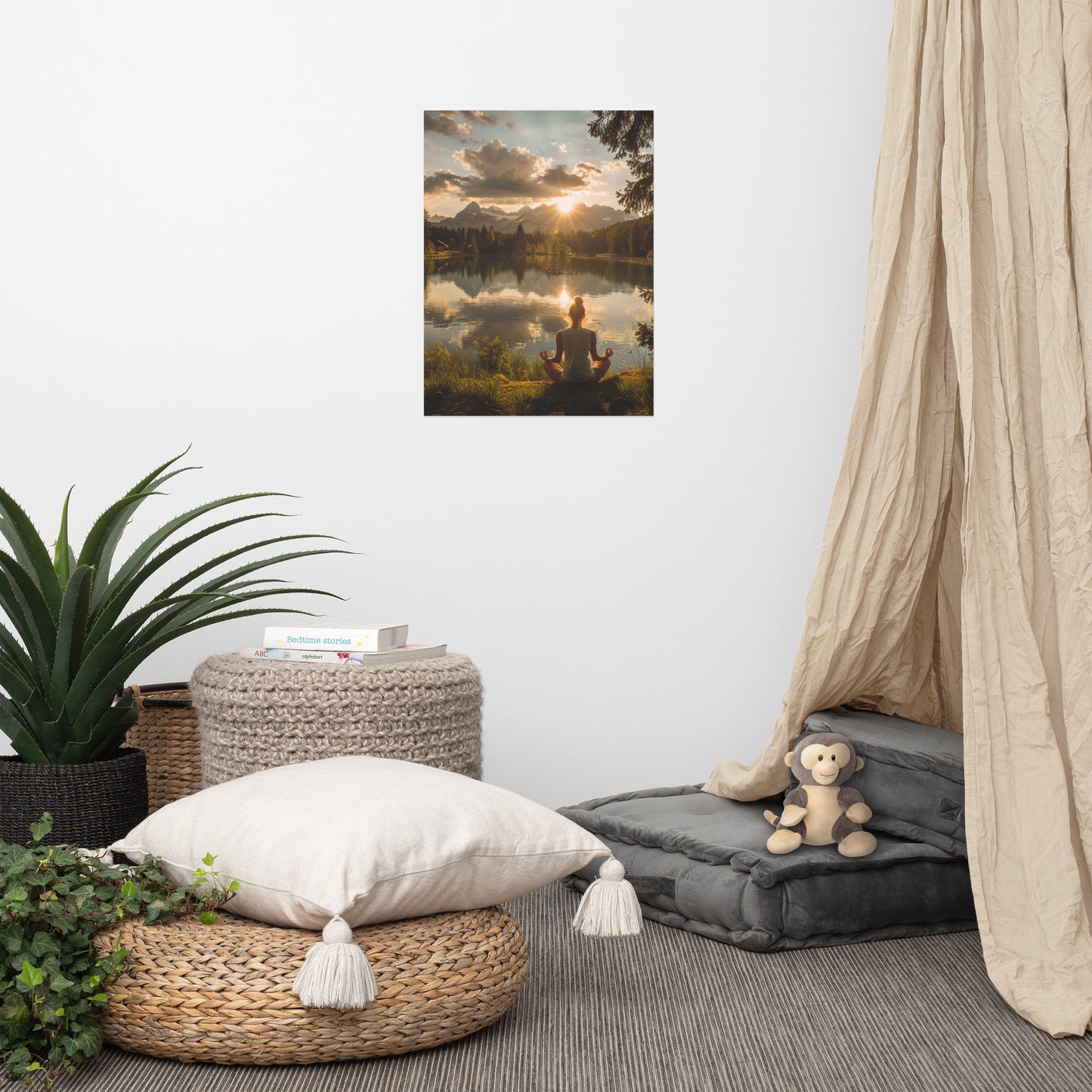 Meditation landscape poster
