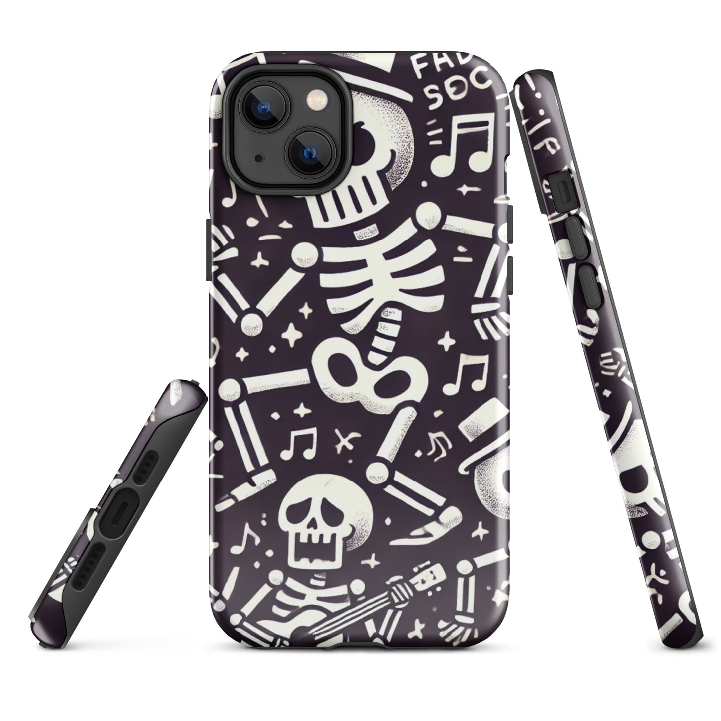 HALLOWEEN skeletons iPhone hard case