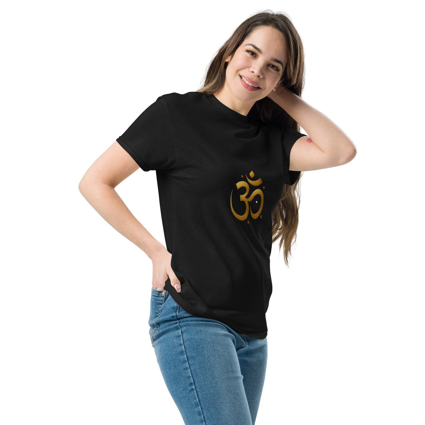 Golden OM symbol unisex t-shirt
