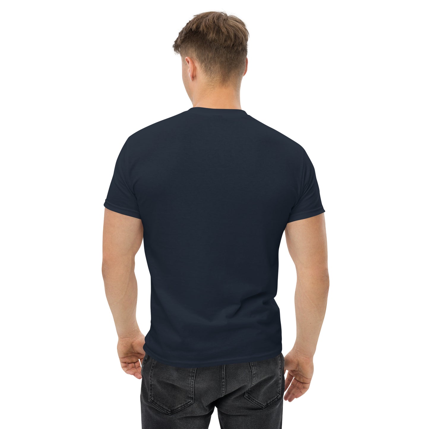 Classic unisex t-shirt purple meditation