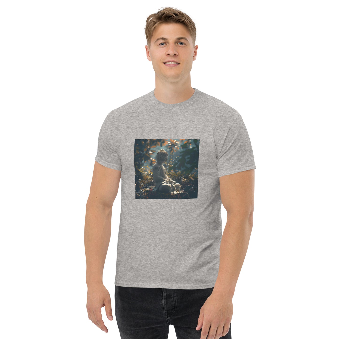 Classic unisex blue buddha t-shirt
