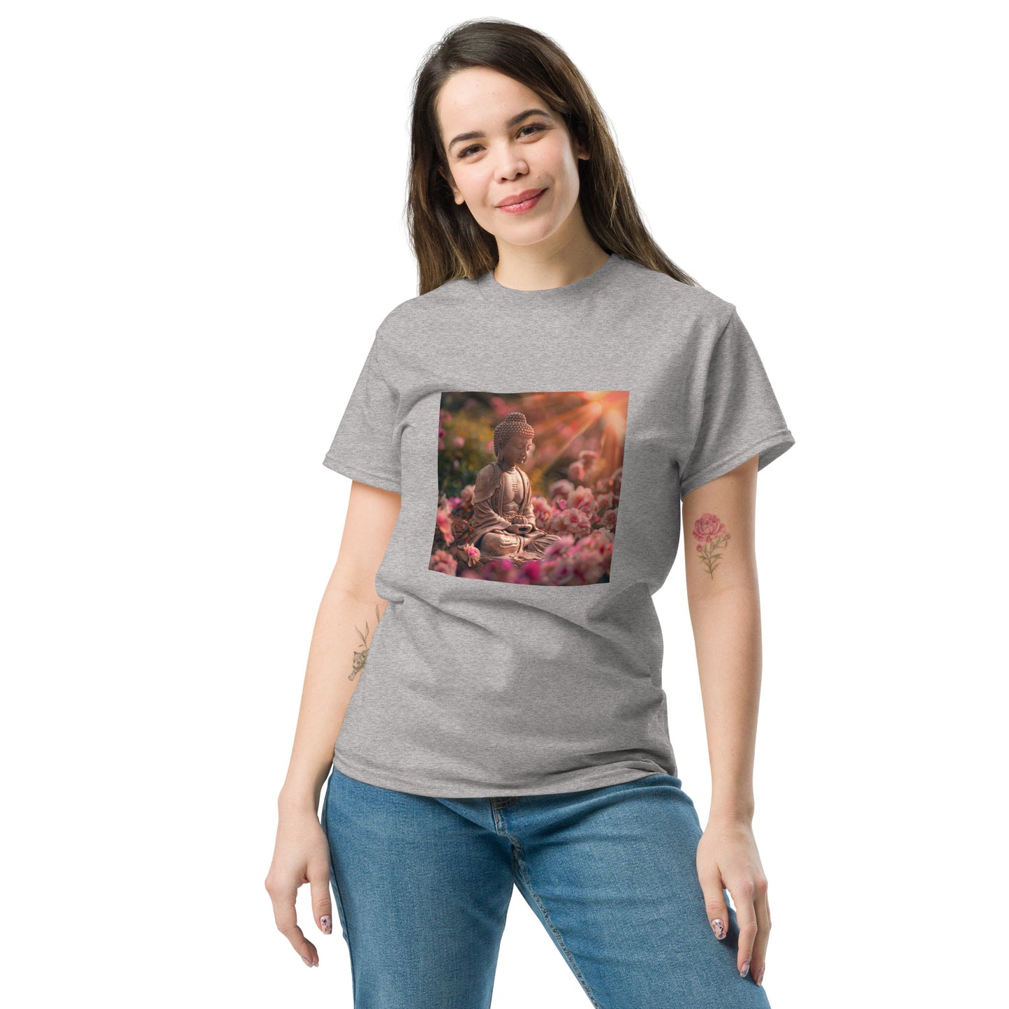 Unisex Classic T-Shirt Pink Buddha