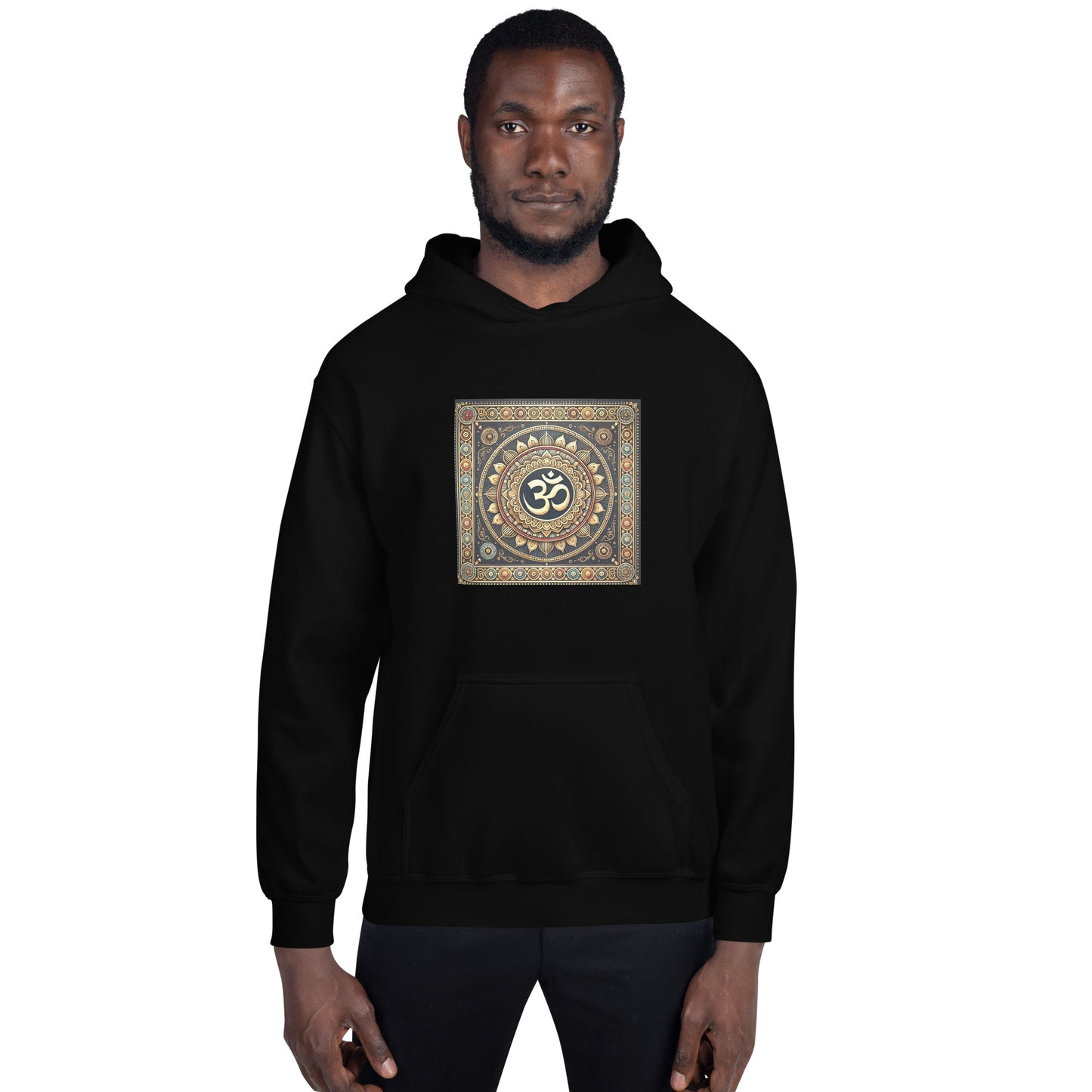 Sudadera con capucha unisex simbolo OM colores dorados