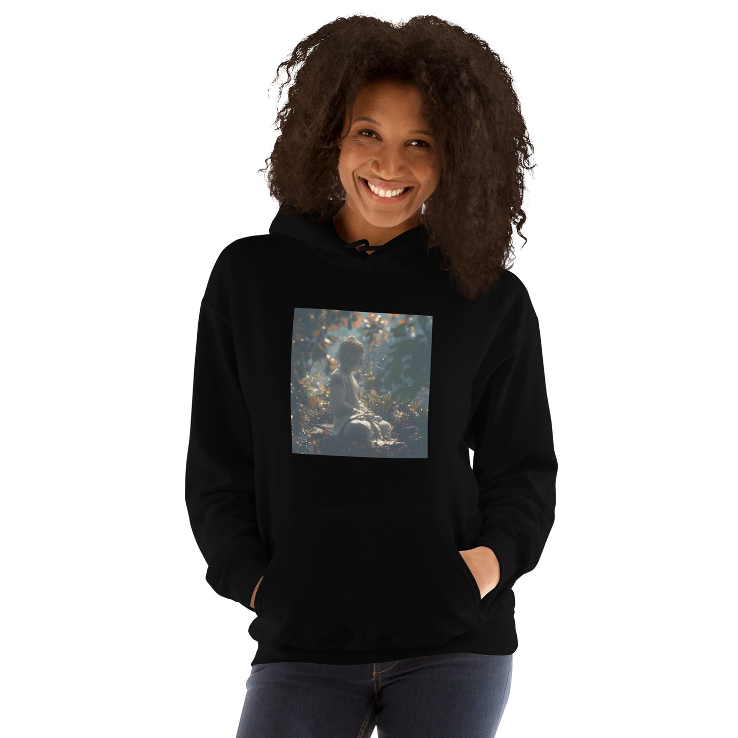 Unisex blue buddha hoodie