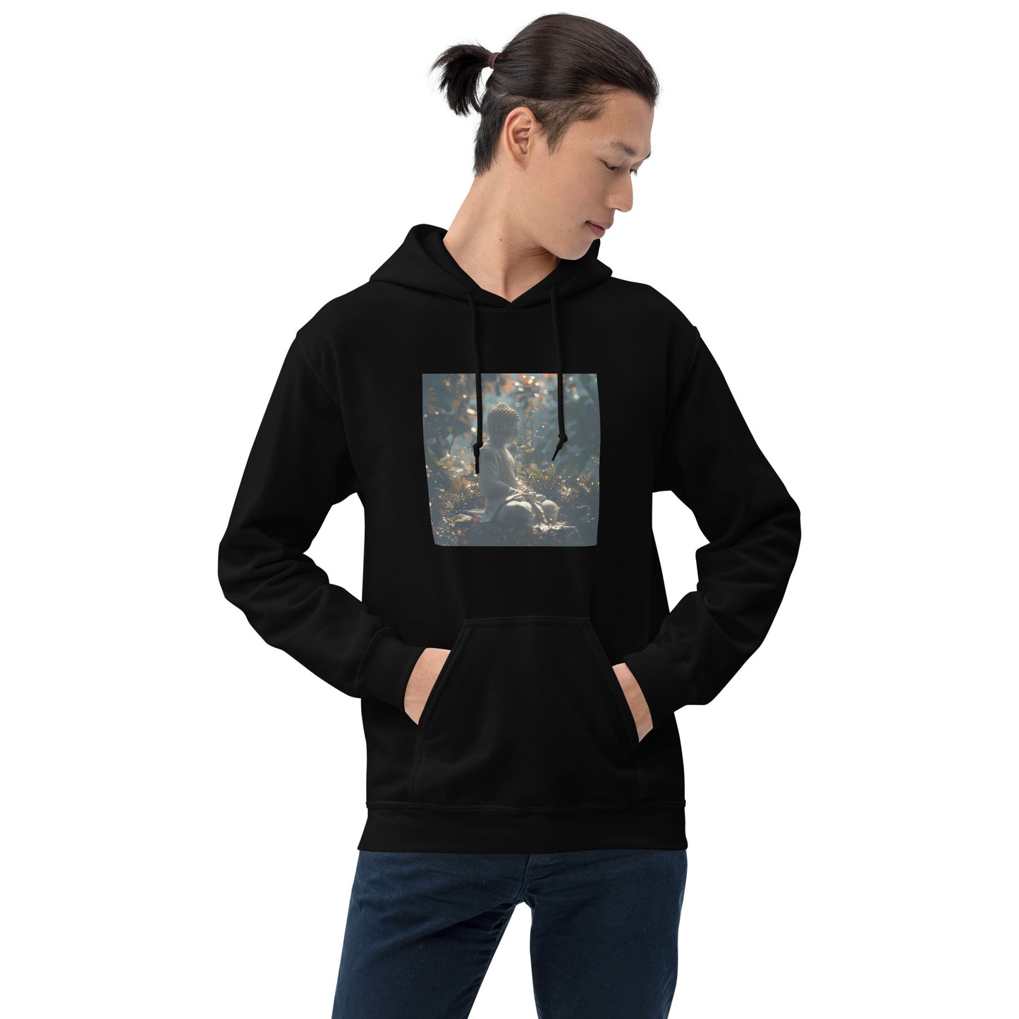 Unisex blue buddha hoodie
