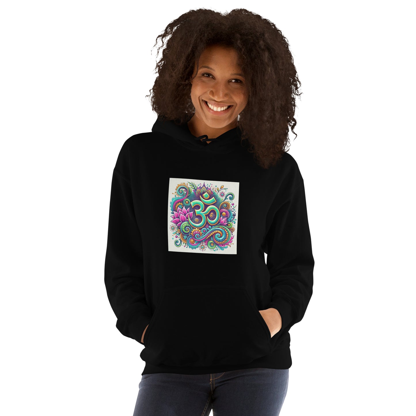 Sudadera con capucha unisex simbolo OM colorido
