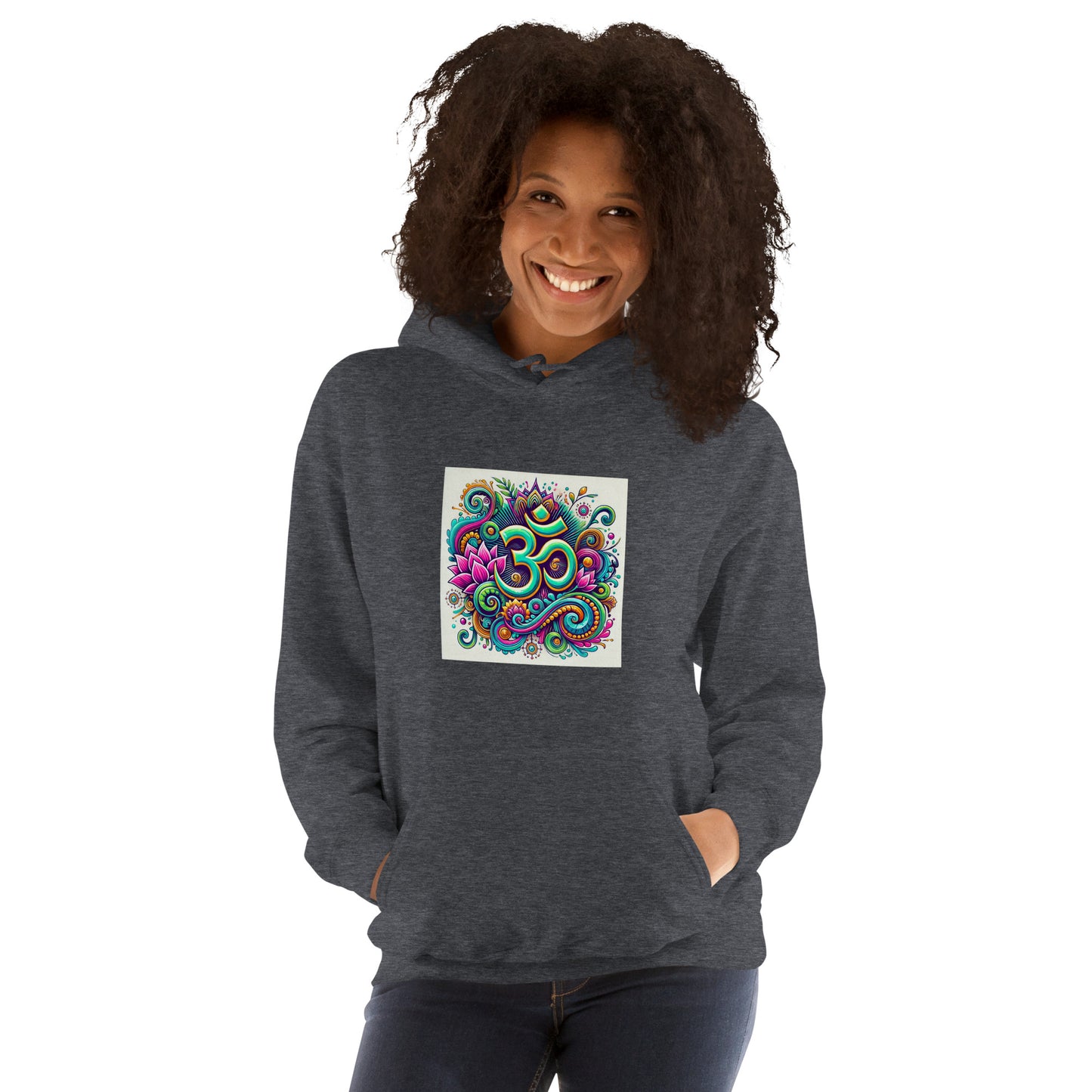 Sudadera con capucha unisex simbolo OM colorido