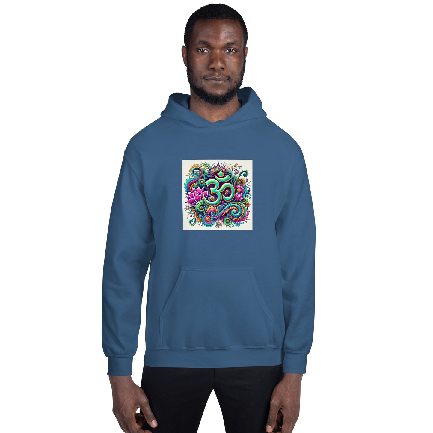 Sudadera con capucha unisex simbolo OM colorido