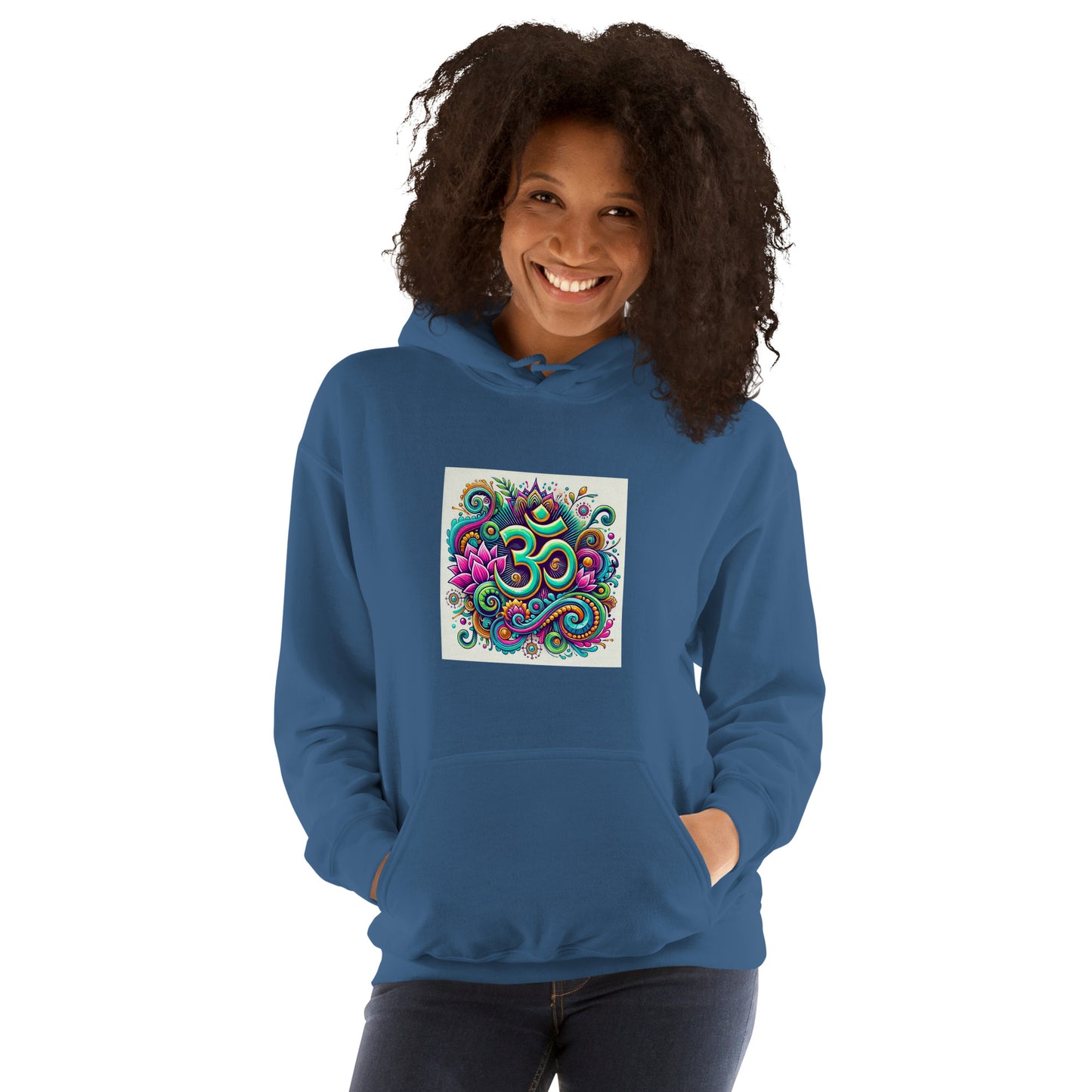 Sudadera con capucha unisex simbolo OM colorido