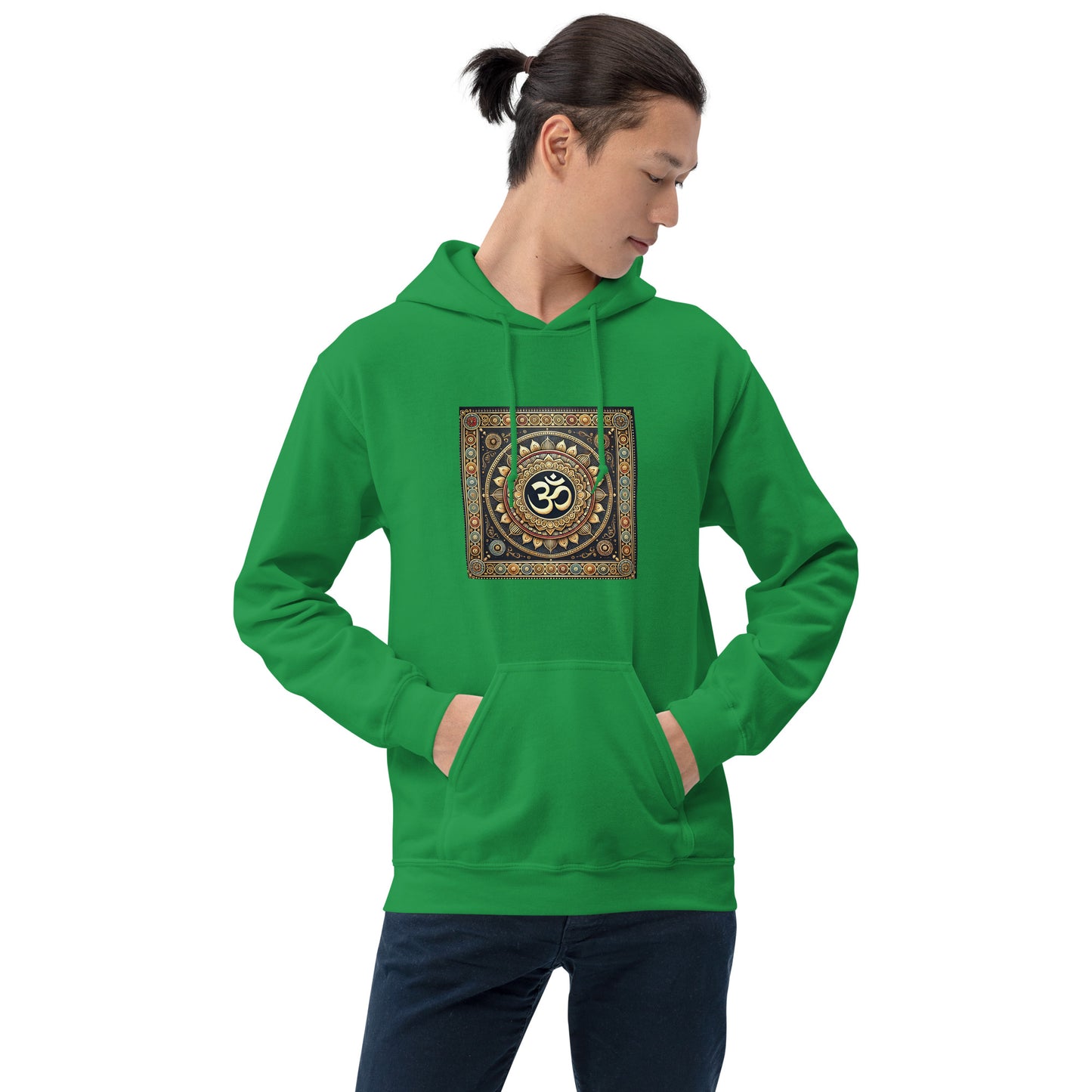 Sudadera con capucha unisex simbolo OM colores dorados