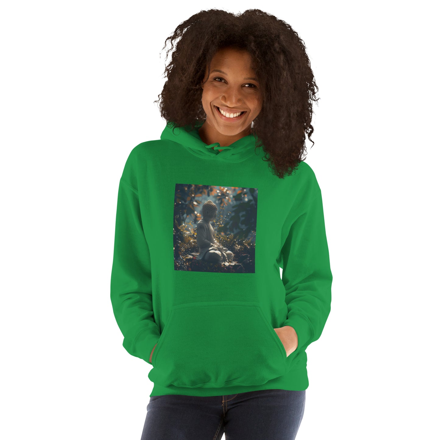 Unisex blue buddha hoodie
