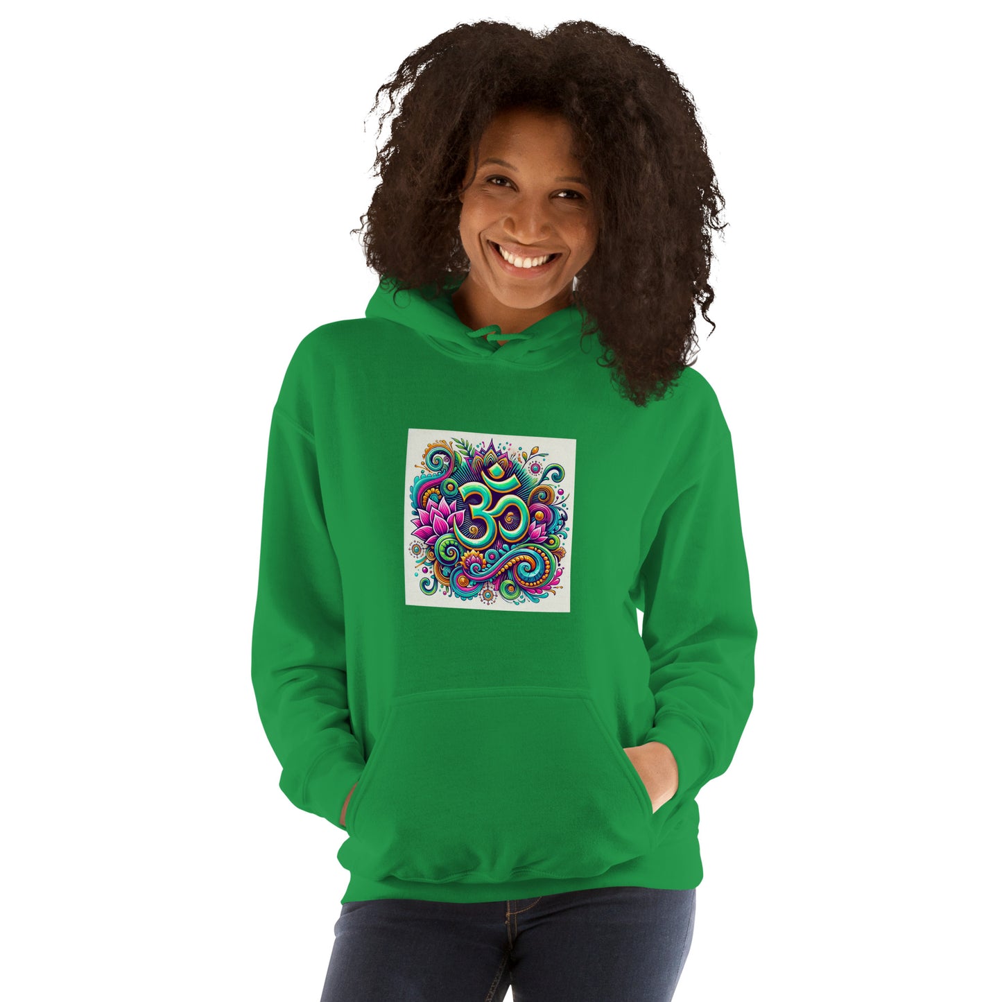 Sudadera con capucha unisex simbolo OM colorido