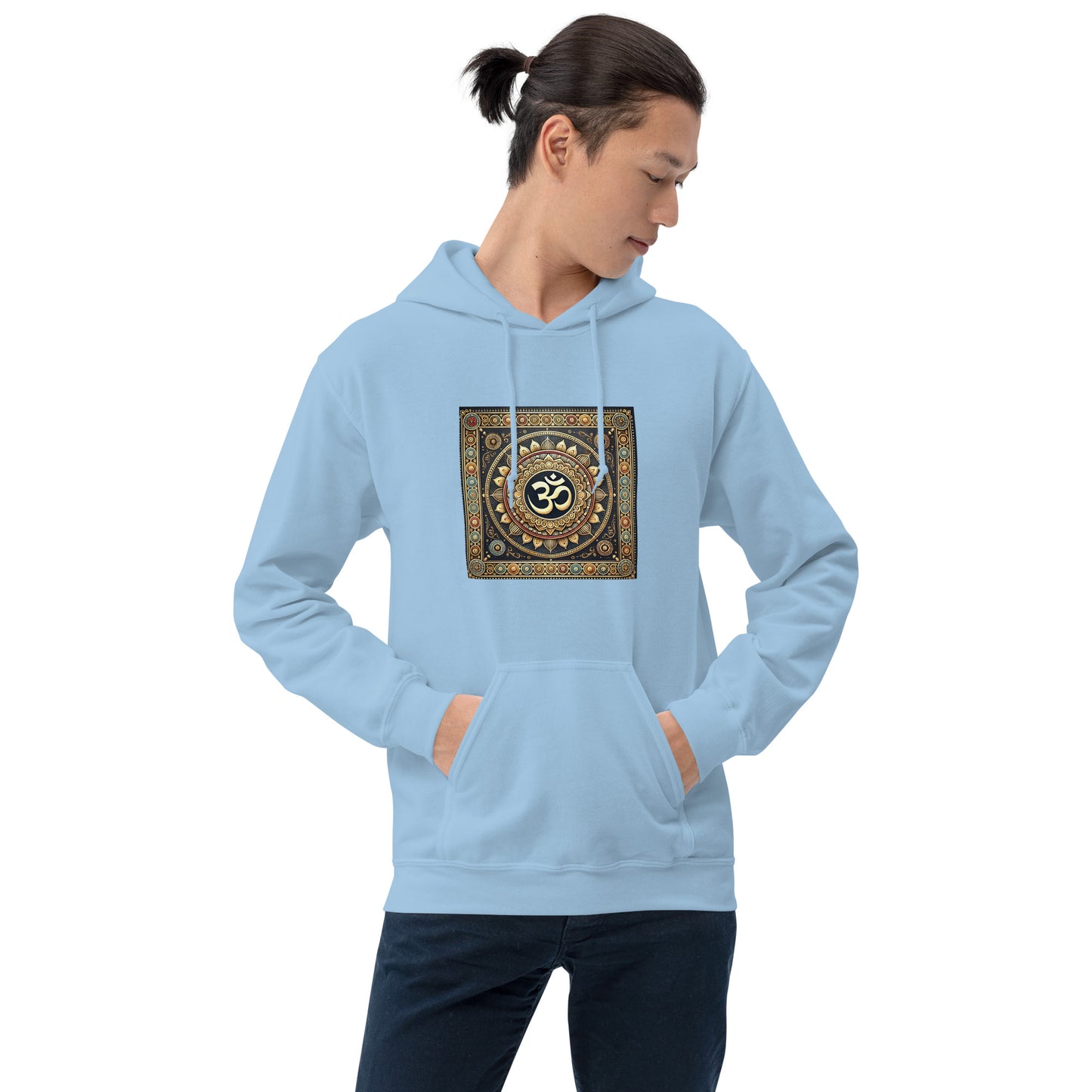 Sudadera con capucha unisex simbolo OM colores dorados