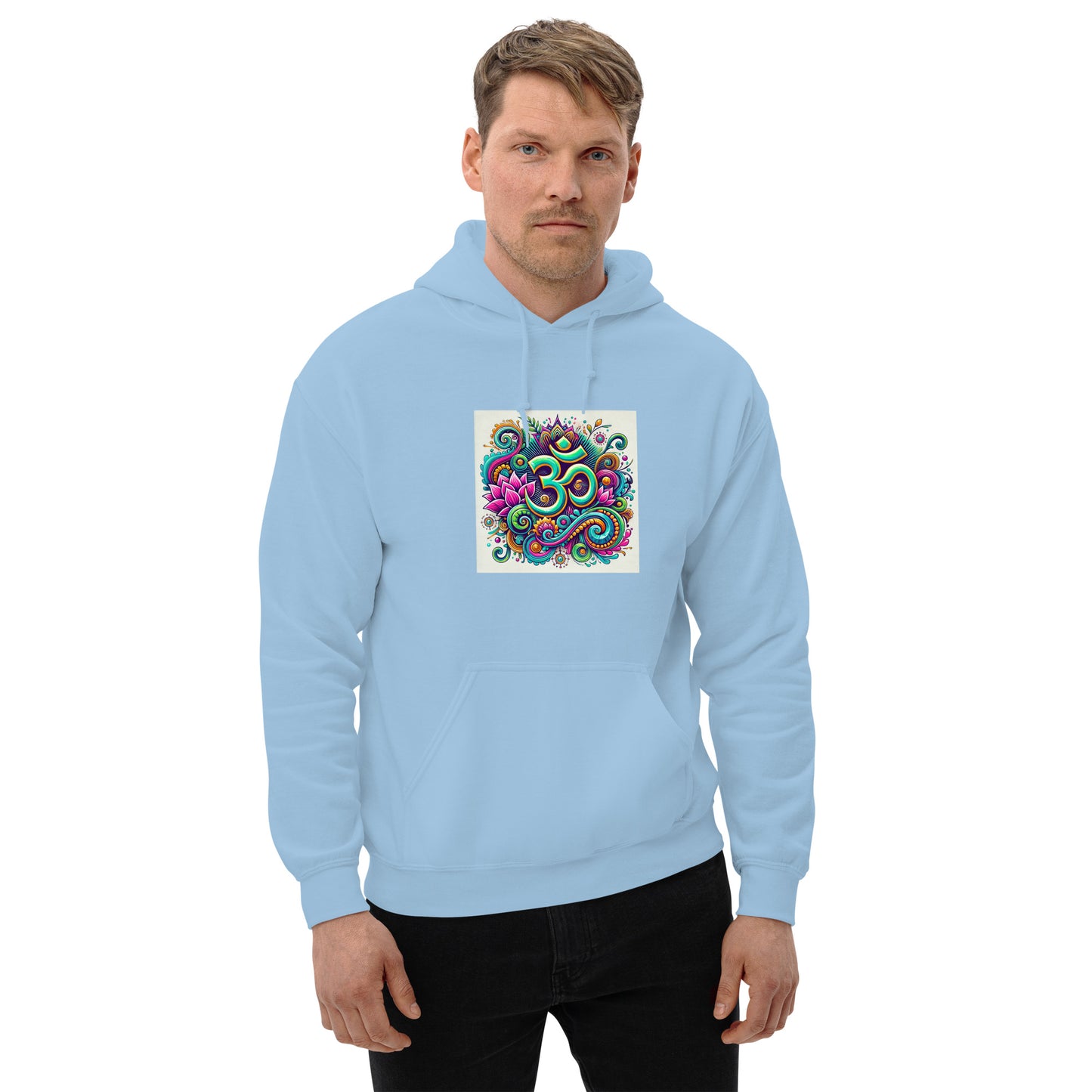 Sudadera con capucha unisex simbolo OM colorido