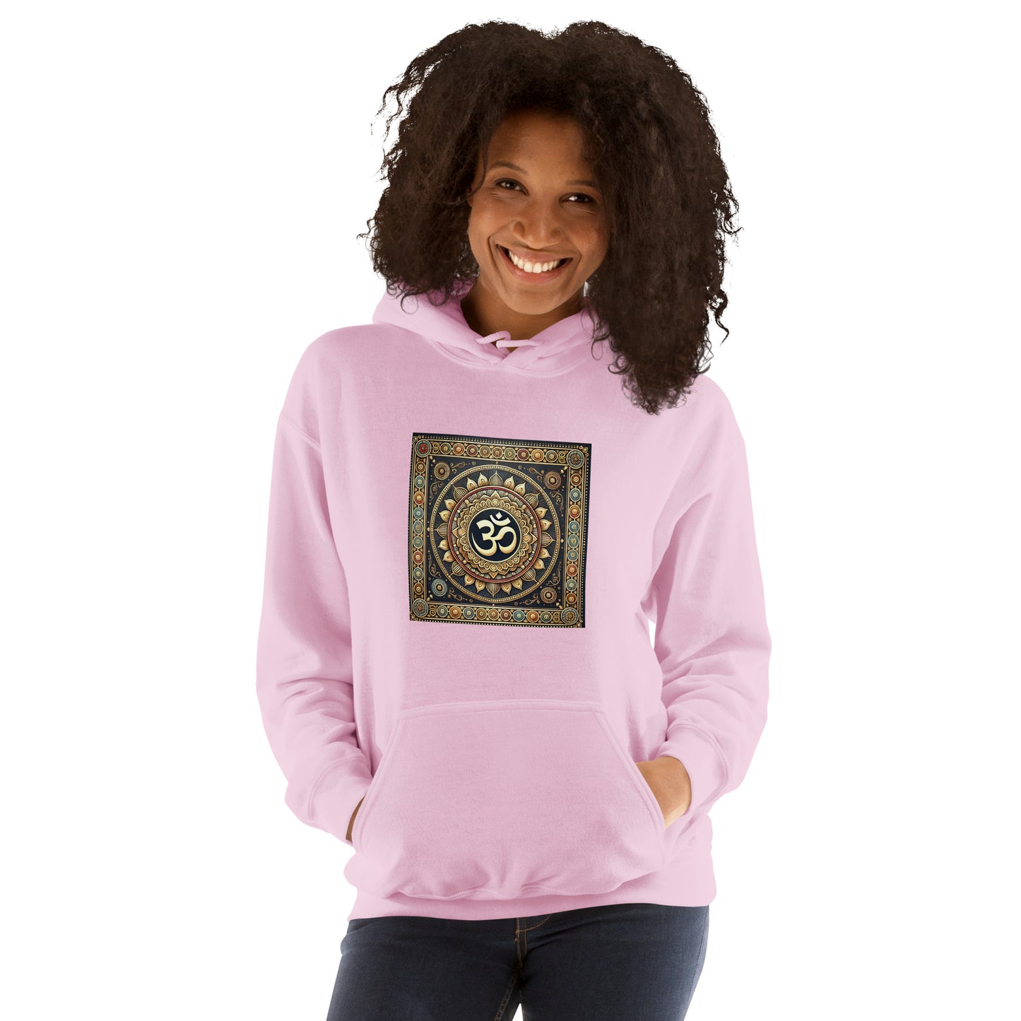 Sudadera con capucha unisex simbolo OM colores dorados