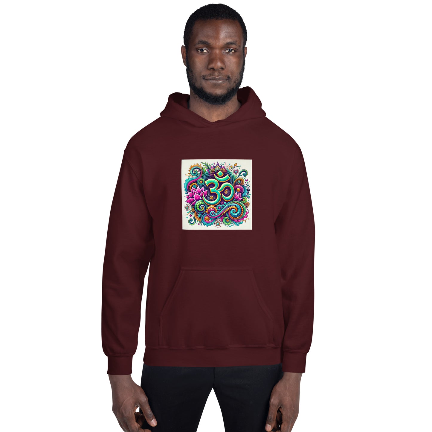 Sudadera con capucha unisex simbolo OM colorido