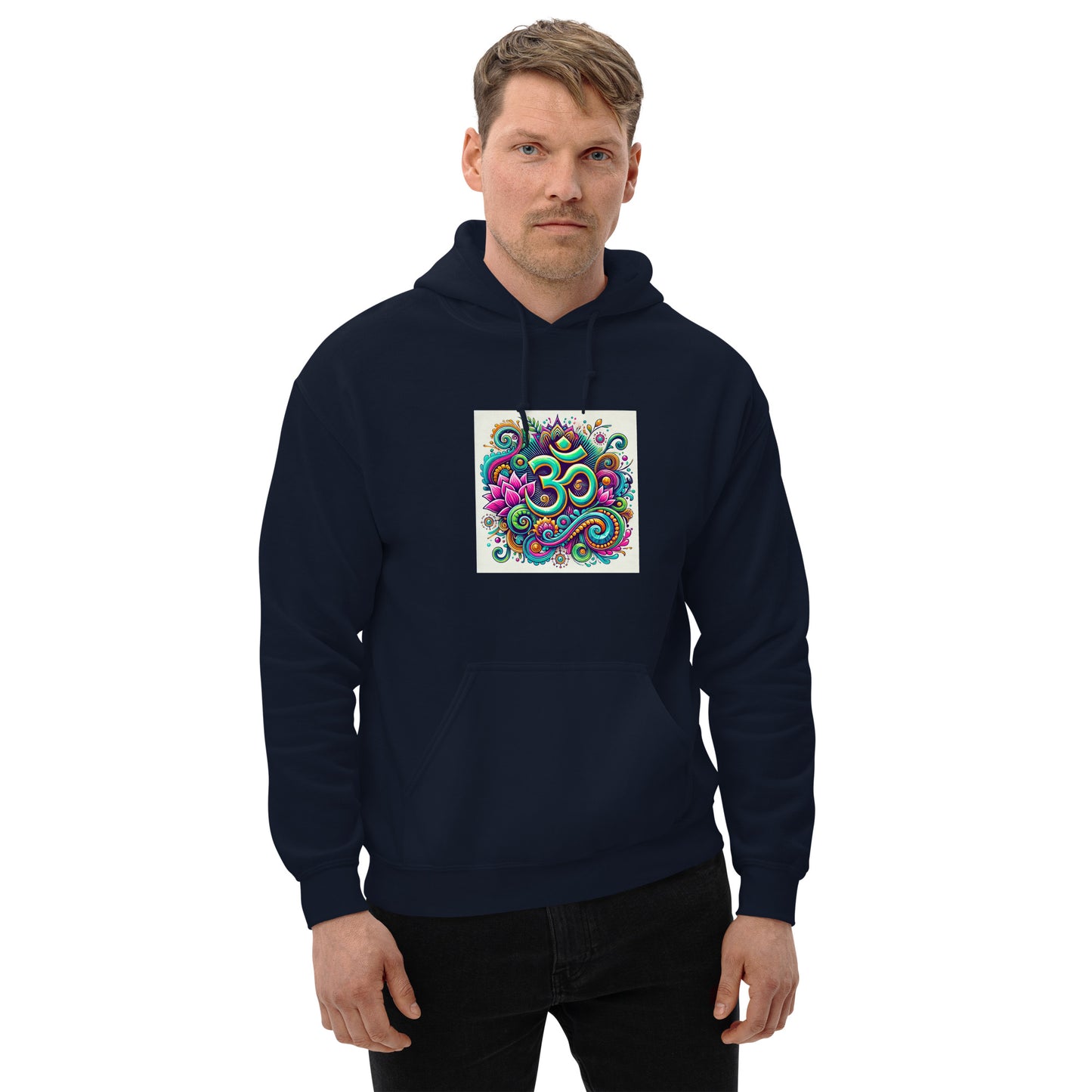 Sudadera con capucha unisex simbolo OM colorido