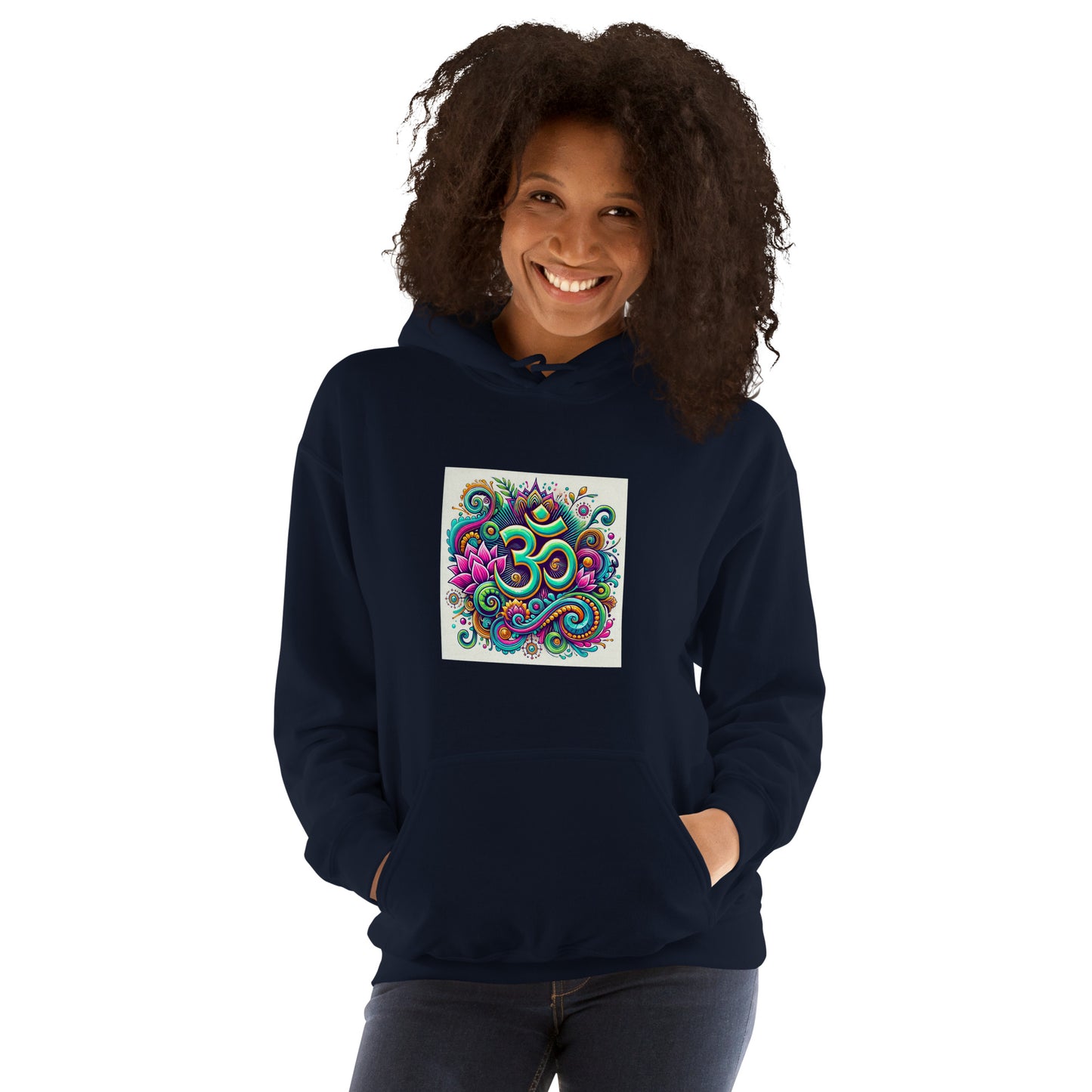 Sudadera con capucha unisex simbolo OM colorido