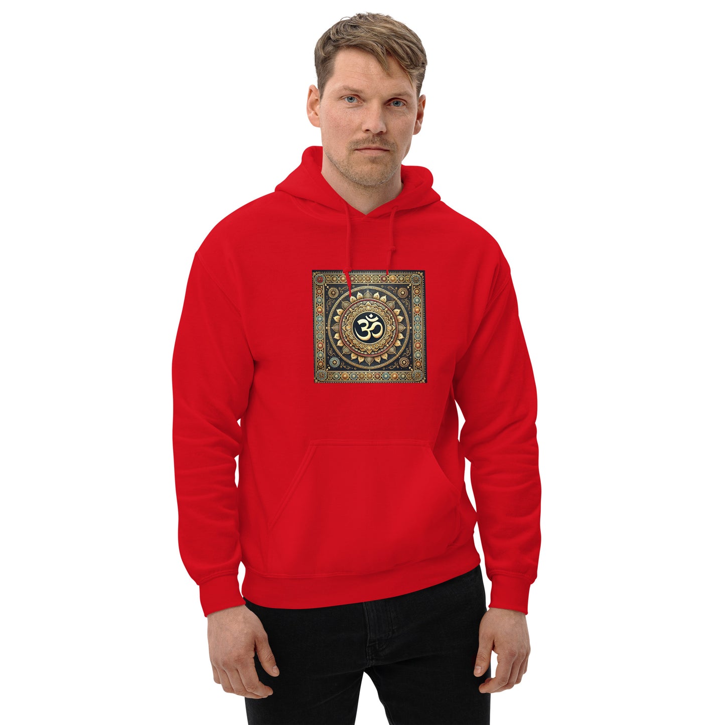Sudadera con capucha unisex simbolo OM colores dorados