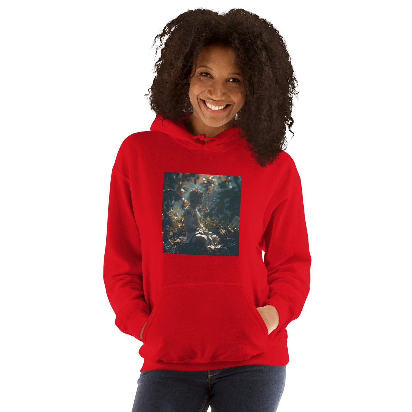 Unisex blue buddha hoodie