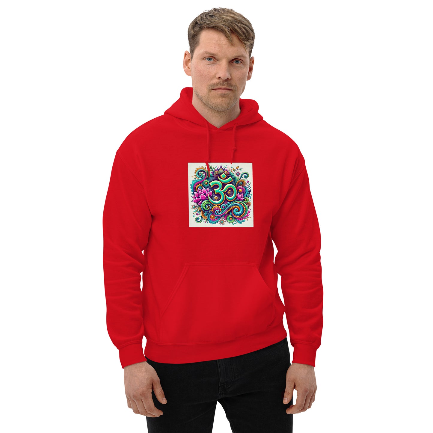 Sudadera con capucha unisex simbolo OM colorido