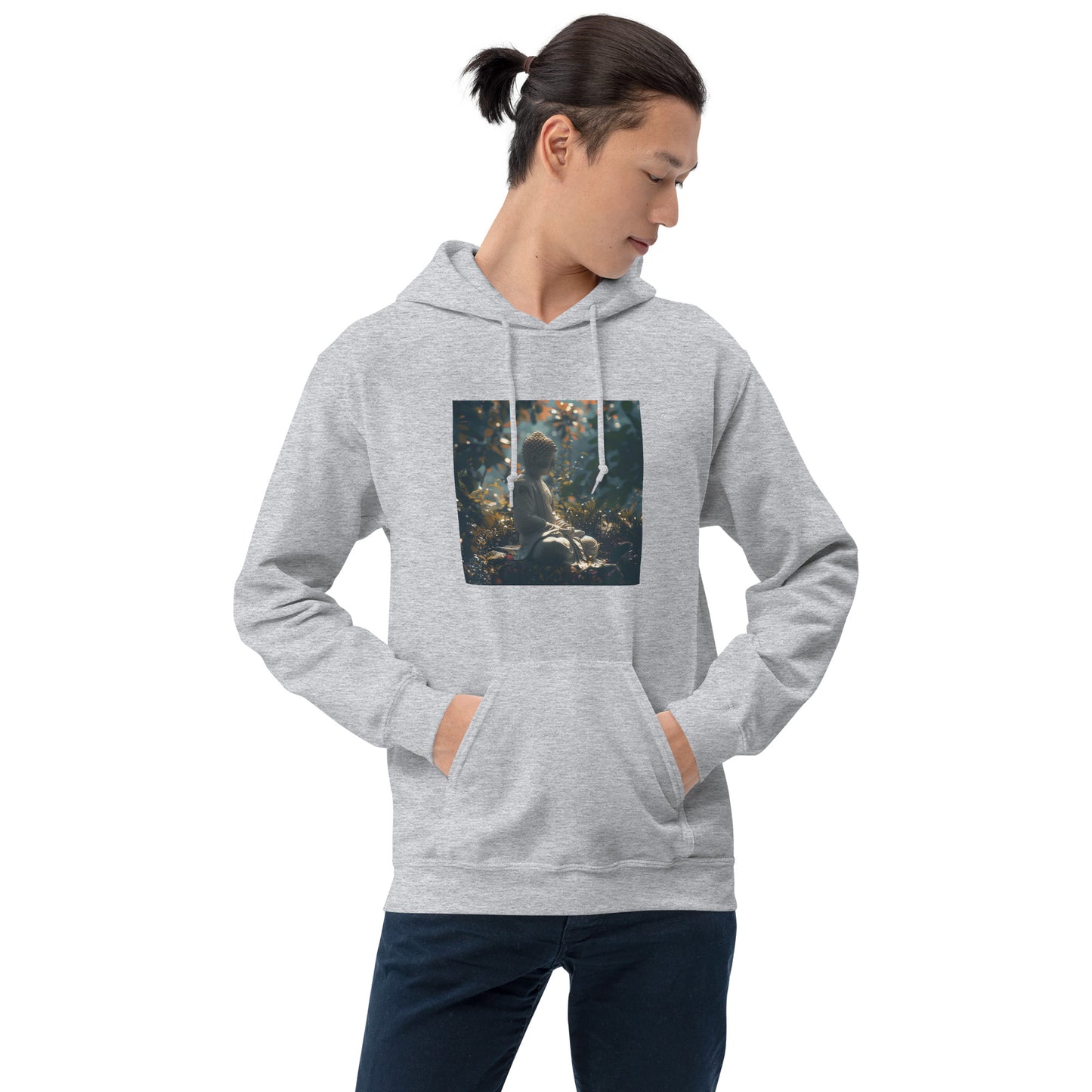Unisex blue buddha hoodie