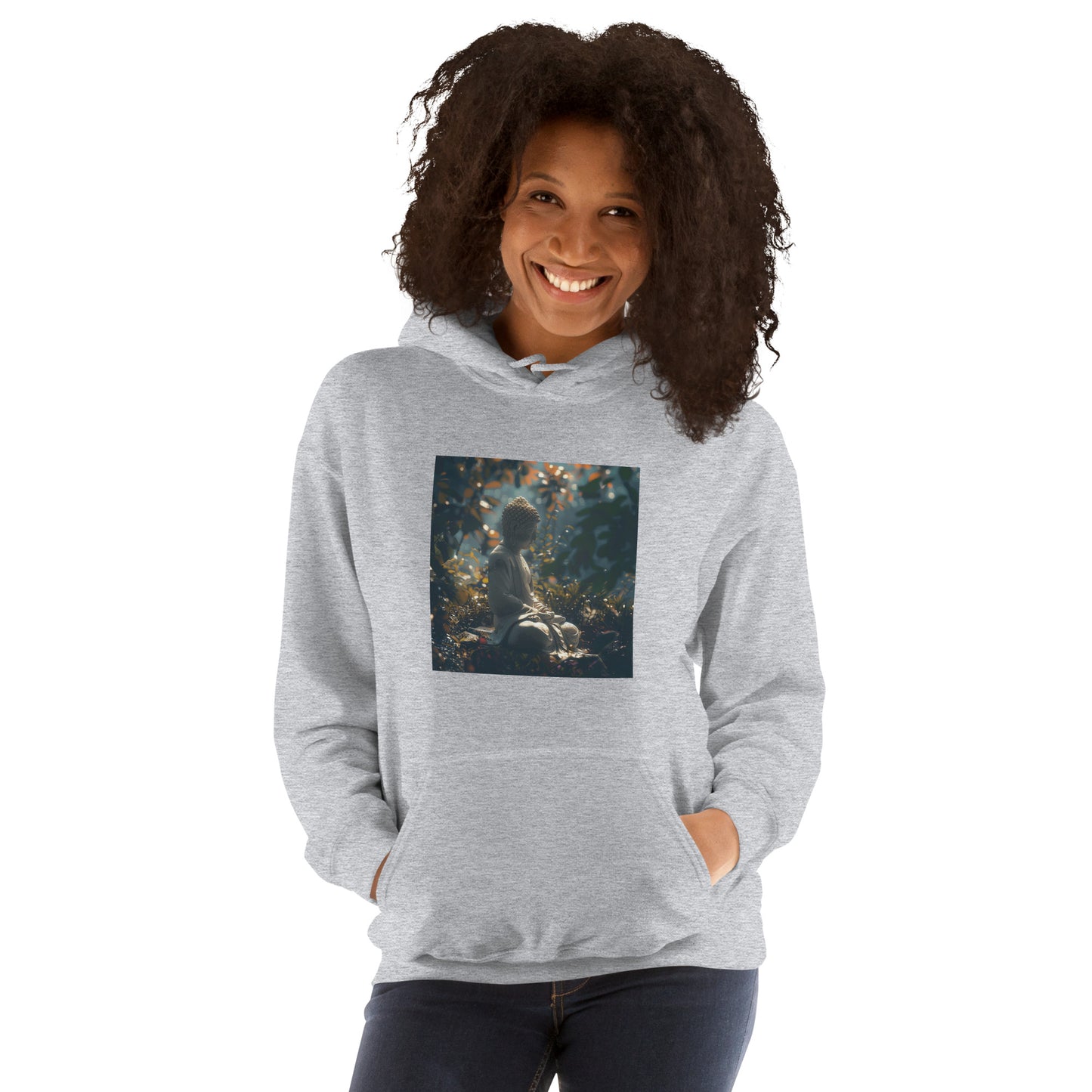 Unisex blue buddha hoodie