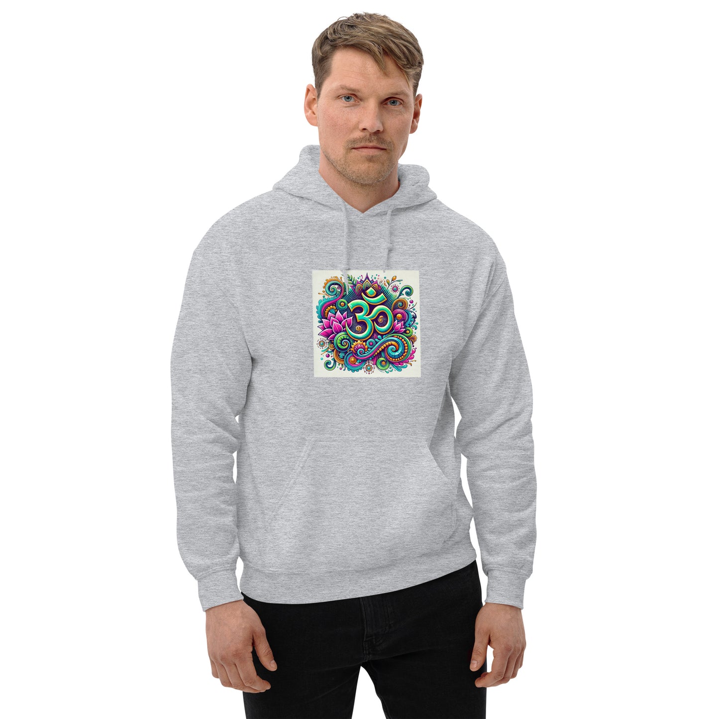 Sudadera con capucha unisex simbolo OM colorido