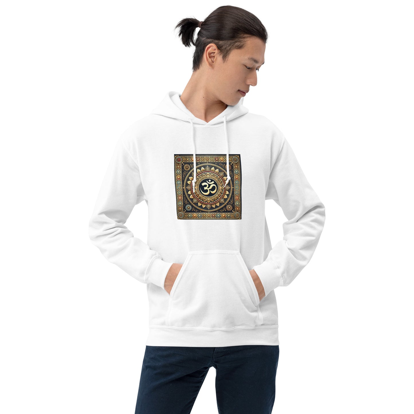Sudadera con capucha unisex simbolo OM colores dorados
