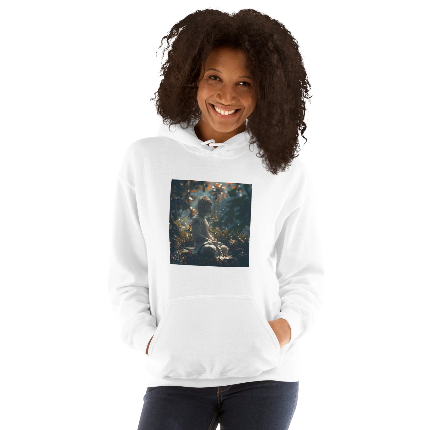 Unisex blue buddha hoodie