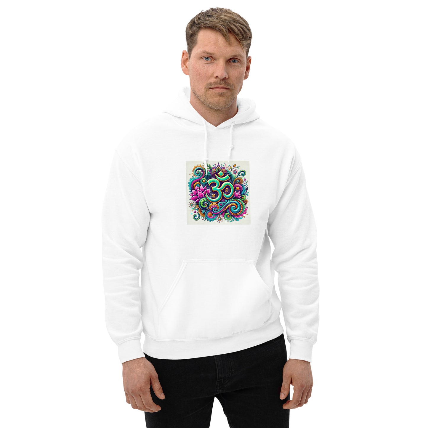 Sudadera con capucha unisex simbolo OM colorido