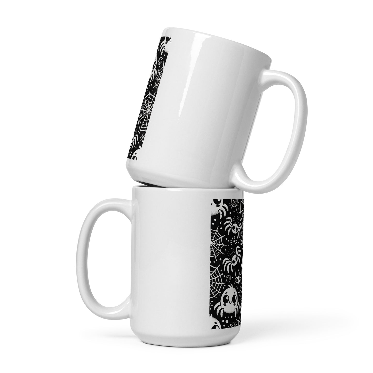 Taza blanca HALLOWEEN arañas