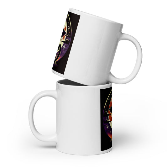 Mug blanc chat HALLOWEEN