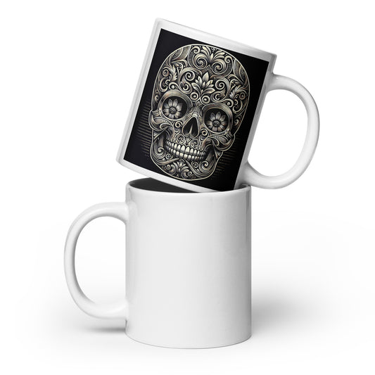 Mug blanc crâne d'HALLOWEEN