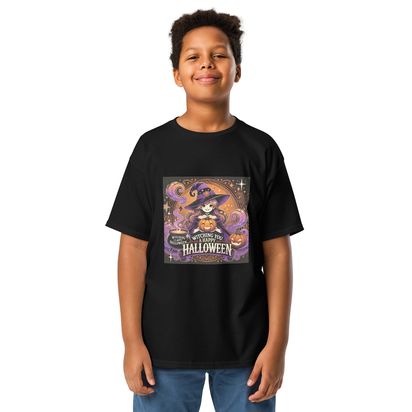 Camiseta unisex niños HALLOWEEN bruja