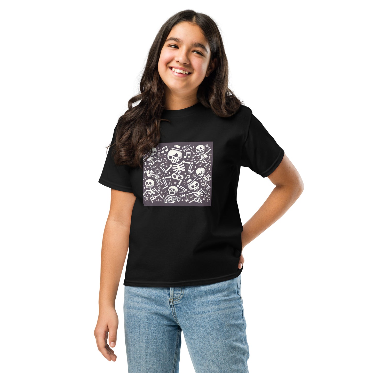 Unisex kids T-shirt HALLOWEEN skeletons