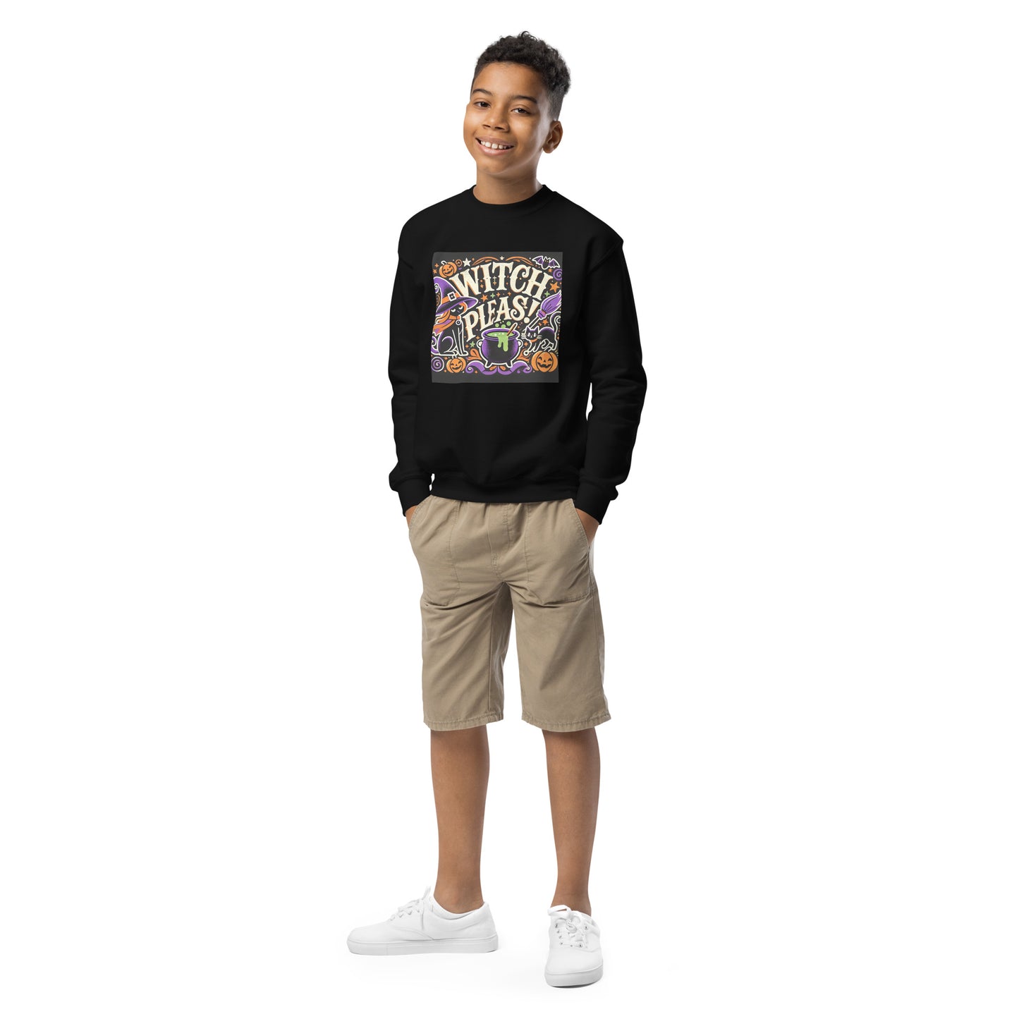 Sudadera unisex niños HALLOWEEN witch plis
