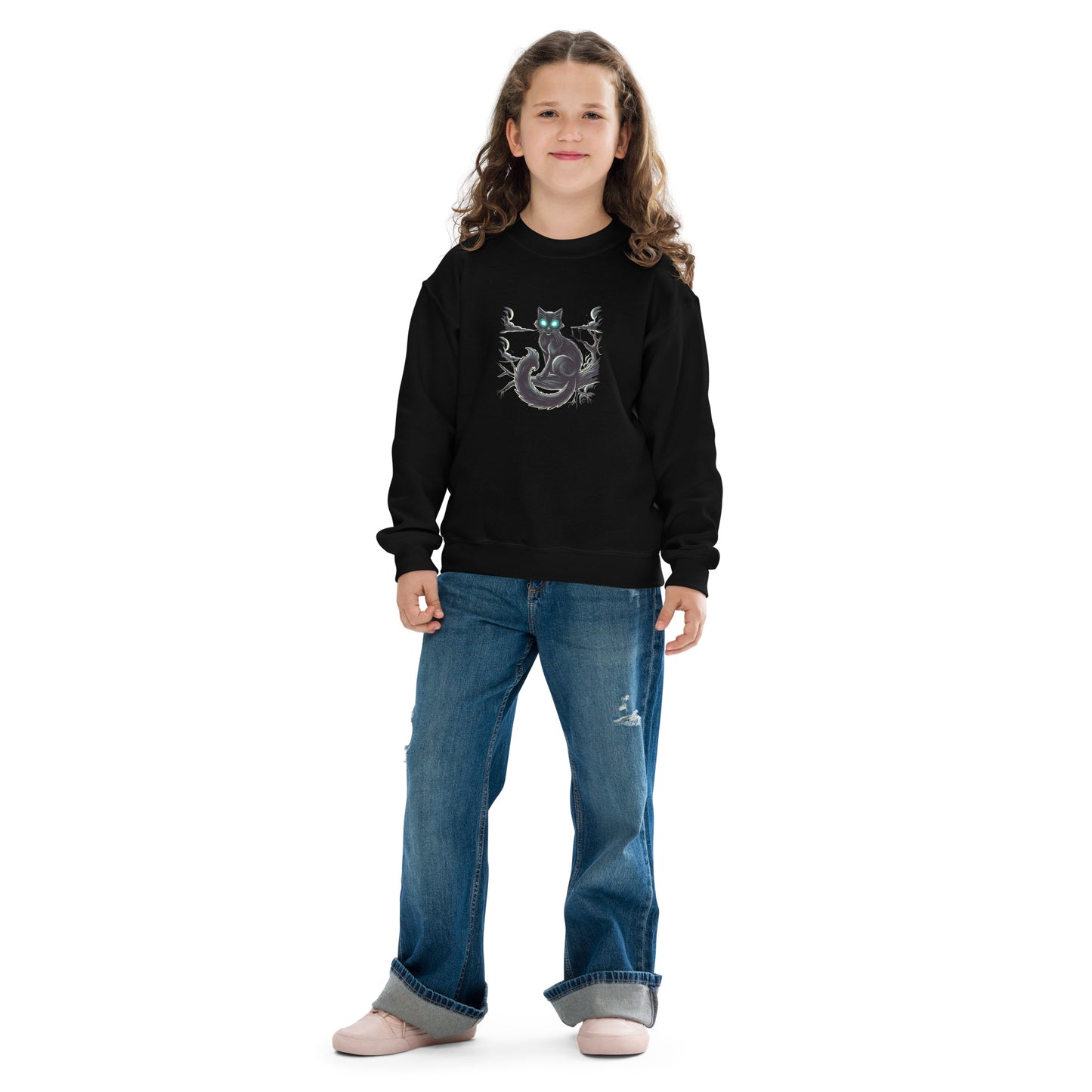 Sudadera unisex niños HALLOWEEN gato