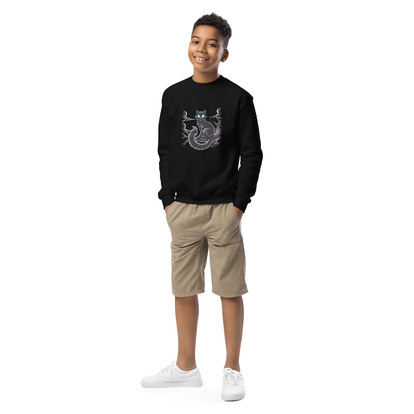 Sudadera unisex niños HALLOWEEN gato