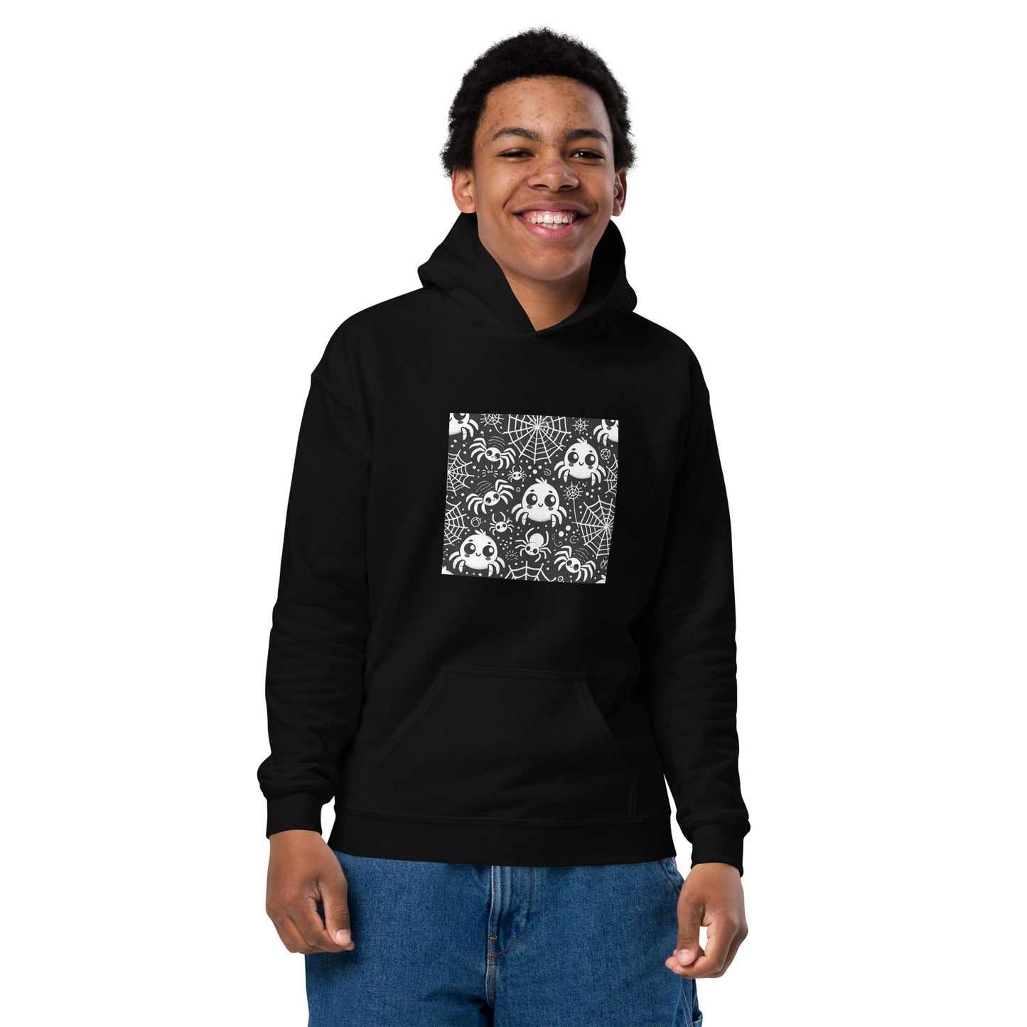 Sudadera unisex capucha niños HALLOWEEN arañas