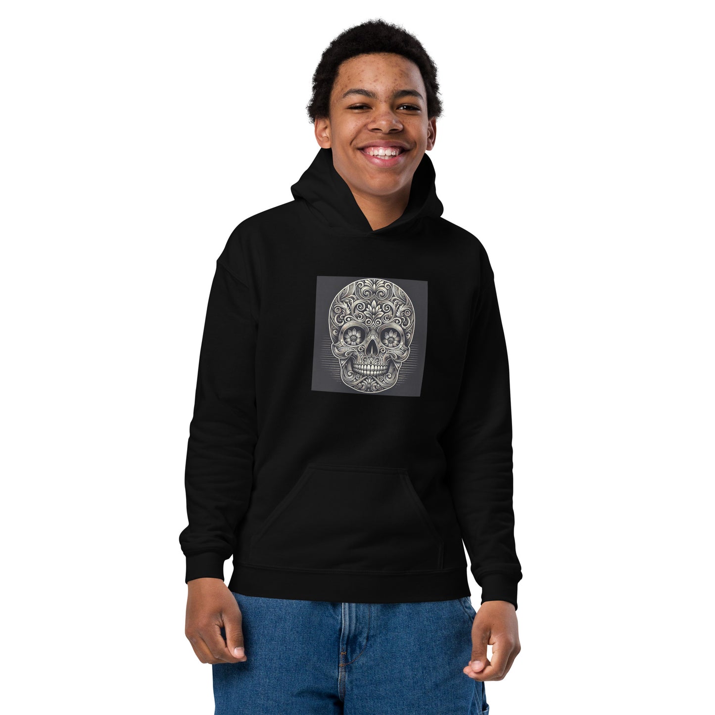 Sudadera unisex capucha niños HALLOWEEN calavera